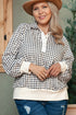 Casual Exclusive Patchwork Paneled Collared Pullover Sweatshirt