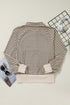 Casual Exclusive Patchwork Paneled Collared Pullover Sweatshirt
