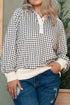 Casual Exclusive Patchwork Paneled Collared Pullover Sweatshirt