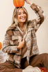 Casual Flannel Plaid Double Flap Pocket Shacket