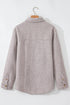 Casual Flap Pocket Turn Down Collar Buttoned Jacket