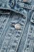 Casual Frayed Detail Button Flap Pocket Denim Vest