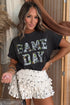 Casual Graphic Letter Print Round Neck T Shirt