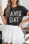 Casual Graphic Letter Print Round Neck T Shirt