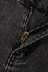 Casual High Waist Raw Hem Fringe Detail Denim Shorts