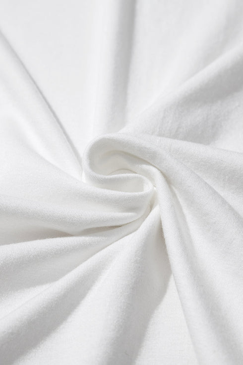 Casual Hollow Out Embroidered Detail O Neck Short Sleeve Knit Top