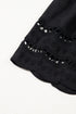 Casual Hollow Out Embroidered Detail O Neck Short Sleeve Knit Top