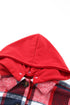 Casual Hooded Button Front Plaid Print Shacket