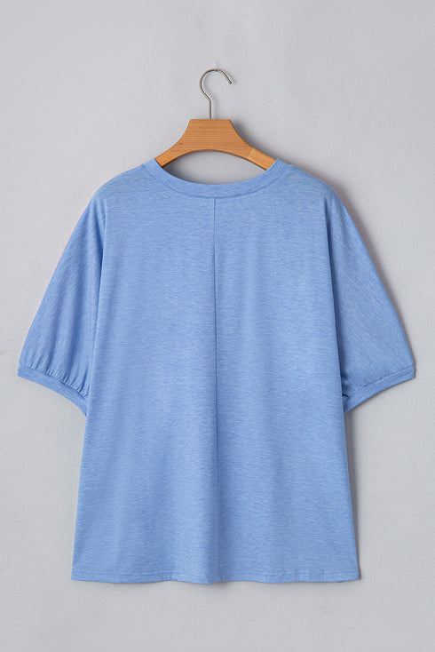 Casual Leopard Print Mixed Panel Plus Size Tee