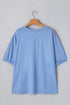 Casual Leopard Print Mixed Panel Plus Size Tee