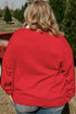 Casual Letter Print Graphic Pullover Knit Sweater