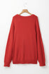 Casual Letter Print Graphic Pullover Knit Sweater