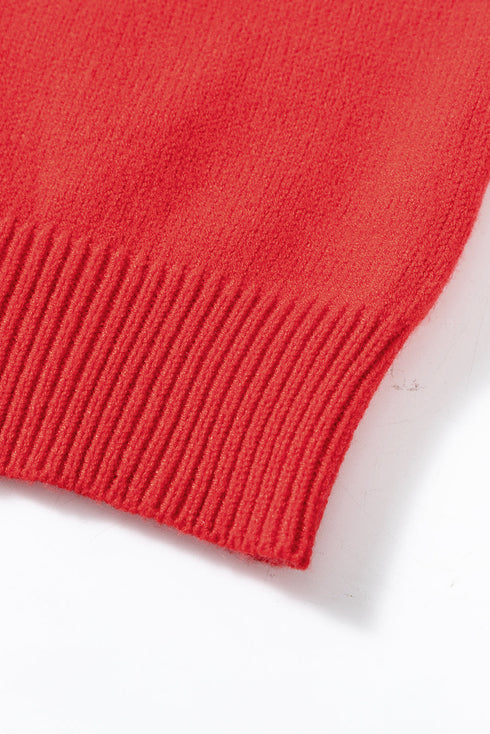 Casual Letter Print Graphic Pullover Knit Sweater