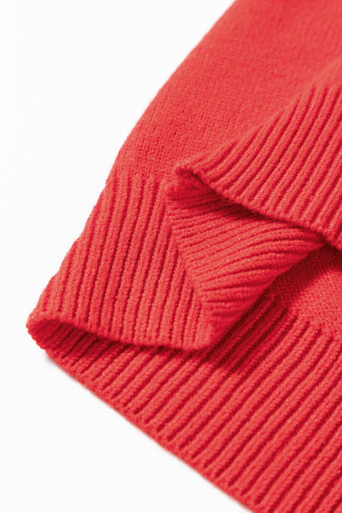 Casual Letter Print Graphic Pullover Knit Sweater