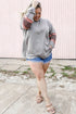 Casual Patchwork Detail Long Sleeve Pullover Hoodie