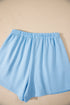 Casual Patchwork Drawstring V Neck Drop Shoulder Short Sets