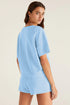Casual Patchwork Drawstring V Neck Drop Shoulder Short Sets
