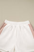 Casual Patchwork Drop Shoulder Pullover Short Sets