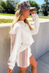 Casual Patchwork Drop Shoulder Pullover Short Sets