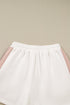 Casual Patchwork Drop Shoulder Pullover Short Sets