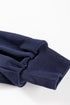 Casual Piping Zipped Pullover Wide Leg Pant Set