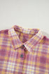 Casual Plaid Print Chest Pocket Long Sleeve Shacket