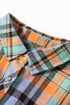 Casual Plaid Print Cotton Button Up Shirt