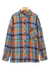 Casual Plaid Print Cotton Button Up Shirt