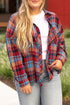 Casual Plaid Print Cotton Button Up Shirt
