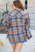 Casual Plaid Print Cotton Button Up Shirt