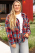 Casual Plaid Print Cotton Button Up Shirt