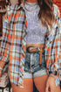 Casual Plaid Print Cotton Button Up Shirt
