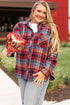 Casual Plaid Print Cotton Button Up Shirt