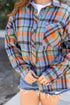 Casual Plaid Print Cotton Button Up Shirt
