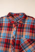 Casual Plaid Print Cotton Button Up Shirt