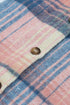 Casual Plaid Print Flap Pocket Button Down Shacket