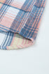 Casual Plaid Print Flap Pocket Button Down Shacket