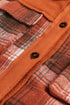 Casual Print Buttoned Flap Pocket Plaid Shacket