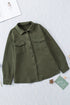 Casual Quilted Solid Button Front Flap Pocket Jacket