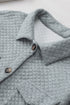 Casual Quilted Solid Button Front Flap Pocket Jacket