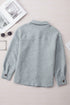 Casual Quilted Solid Button Front Flap Pocket Jacket