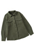 Casual Quilted Solid Button Front Flap Pocket Jacket