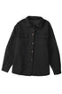 Casual Quilted Solid Button Front Flap Pocket Jacket