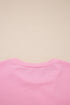 Casual Raw Edge Bow Patch Loose T Shirt