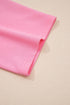 Casual Raw Edge Bow Patch Loose T Shirt