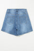 Casual Rhinestone Embellished Patchwork Denim Shorts