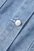 Casual Ruffle Raw Hem Flap Pocket Denim Jacket