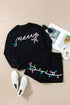 Casual Sequin Letter Print Pullover Short Sets