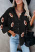 Casual Sequin Rugby Pattern Buttoned Corduroy Jacket