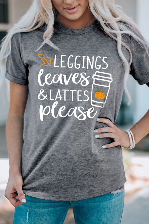Casual Short Sleeve Crew Neck Graphic Print Tee